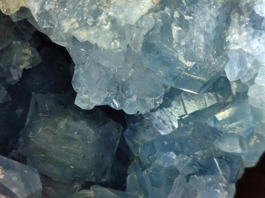 Natural Large Blue Celestite Geode Specimen x 1 From Sakoany, Madagascar - Toprock Gemstones and Minerals 