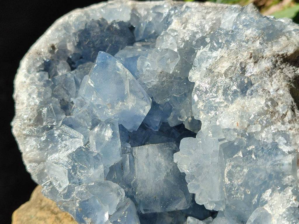 Natural Large Blue Celestite Geode Specimen x 1 From Sakoany, Madagascar - Toprock Gemstones and Minerals 