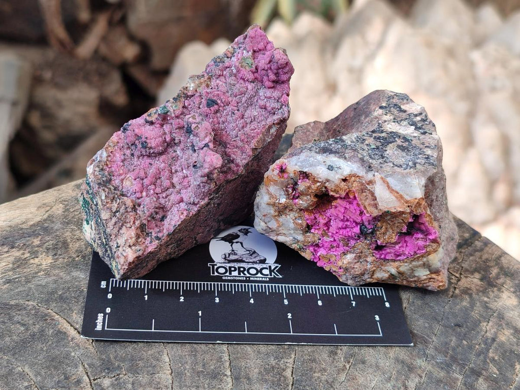 Natural Salrose Cobaltoan Dolomite Specimens x 6 From Kakanda, Congo - Toprock Gemstones and Minerals 