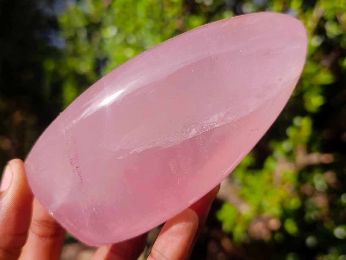 Polished Gemmy Rose Quartz Standing Display Pieces x 2 From Madagascar - Toprock Gemstones and Minerals 