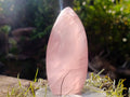 Polished Gemmy Rose Quartz Standing Display Pieces x 2 From Madagascar - Toprock Gemstones and Minerals 
