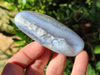 Polished Blue Lace Agate Free Forms x 12 From Nsanje, Malawi - Toprock Gemstones and Minerals 
