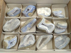 Polished Blue Lace Agate Free Forms x 12 From Nsanje, Malawi - Toprock Gemstones and Minerals 
