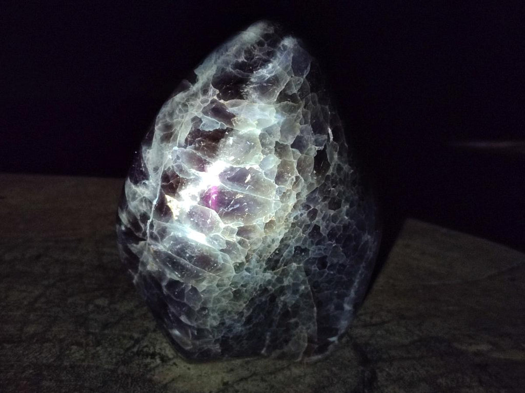 Polished Purple Chevron Amethyst Standing Display Pieces x 2 From Madagascar - Toprock Gemstones and Minerals 