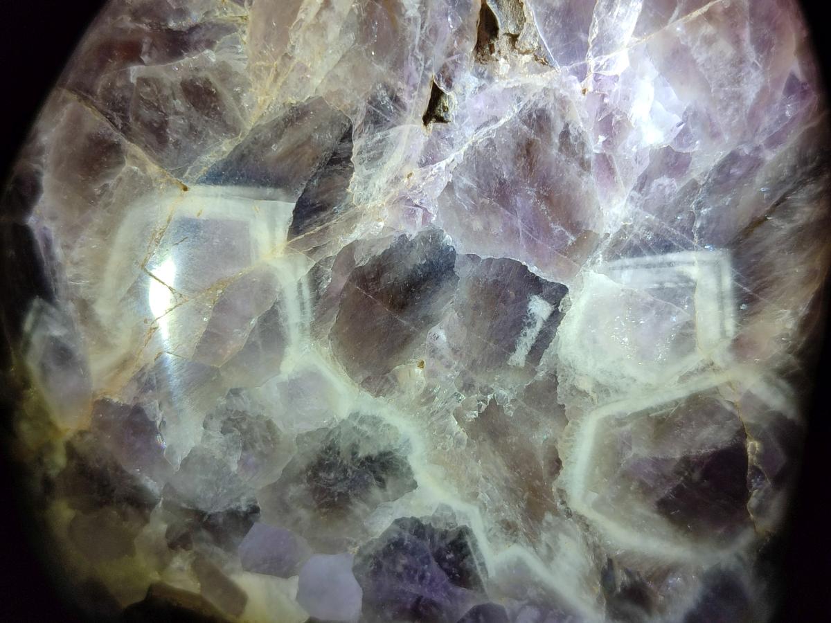 Polished Purple Chevron Amethyst Standing Display Pieces x 2 From Madagascar - Toprock Gemstones and Minerals 