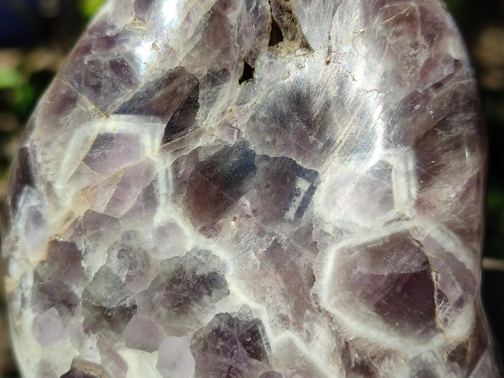 Polished Purple Chevron Amethyst Standing Display Pieces x 2 From Madagascar - Toprock Gemstones and Minerals 