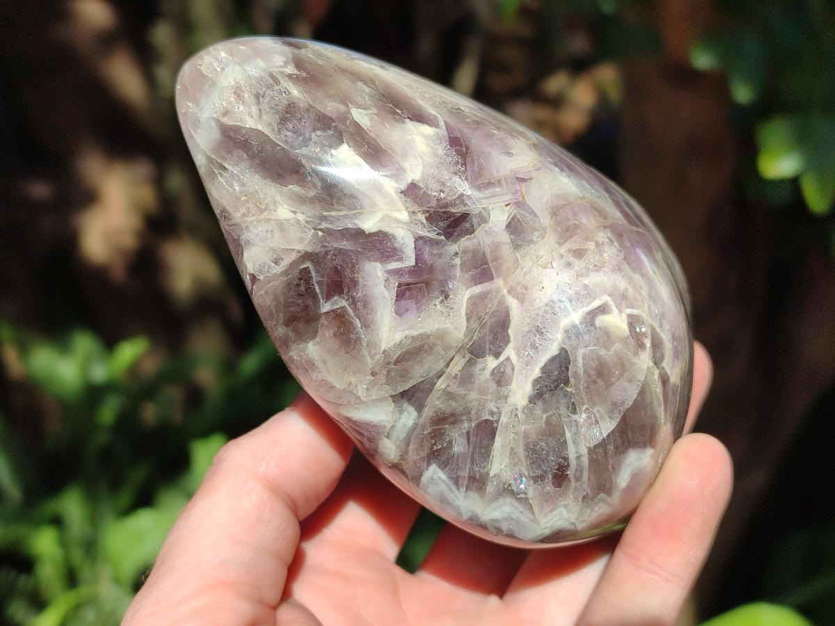 Polished Purple Chevron Amethyst Standing Display Pieces x 2 From Madagascar - Toprock Gemstones and Minerals 