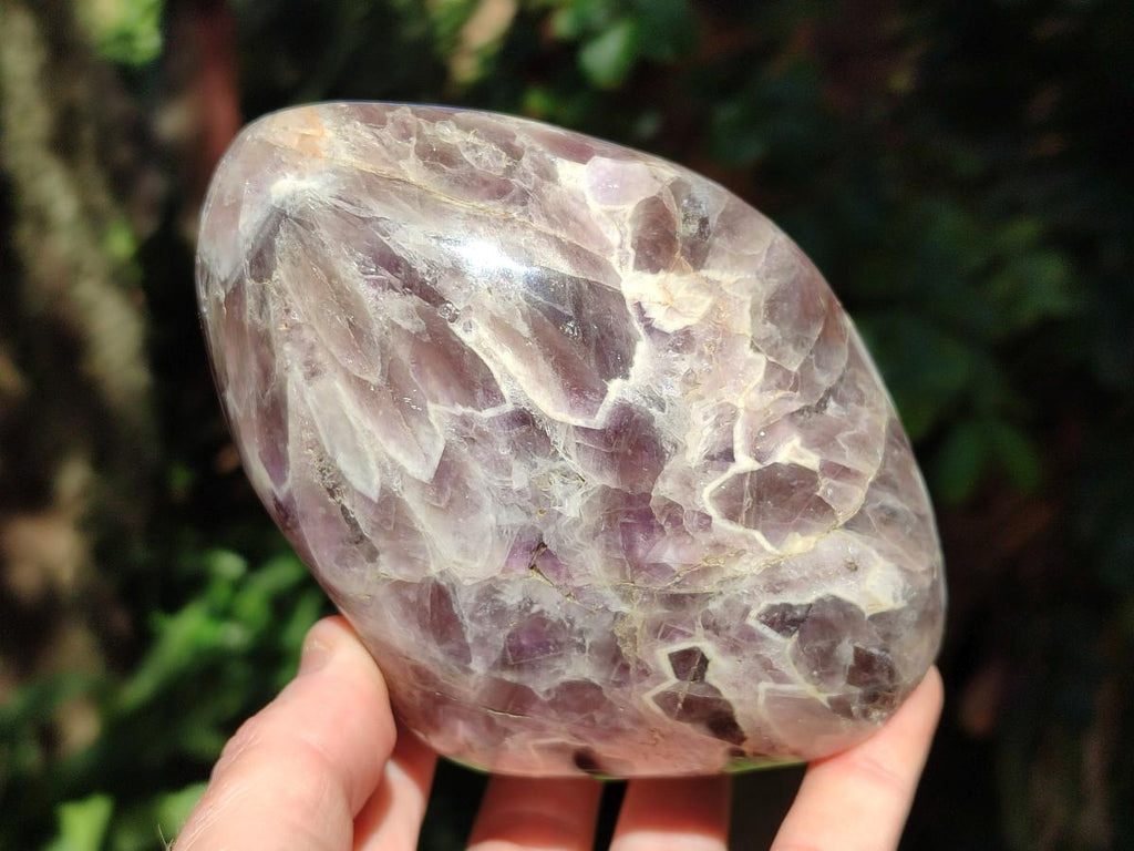 Polished Purple Chevron Amethyst Standing Display Pieces x 2 From Madagascar - Toprock Gemstones and Minerals 