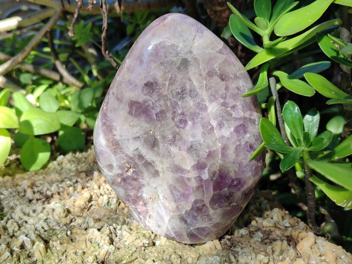 Polished Purple Chevron Amethyst Standing Display Pieces x 2 From Madagascar - Toprock Gemstones and Minerals 