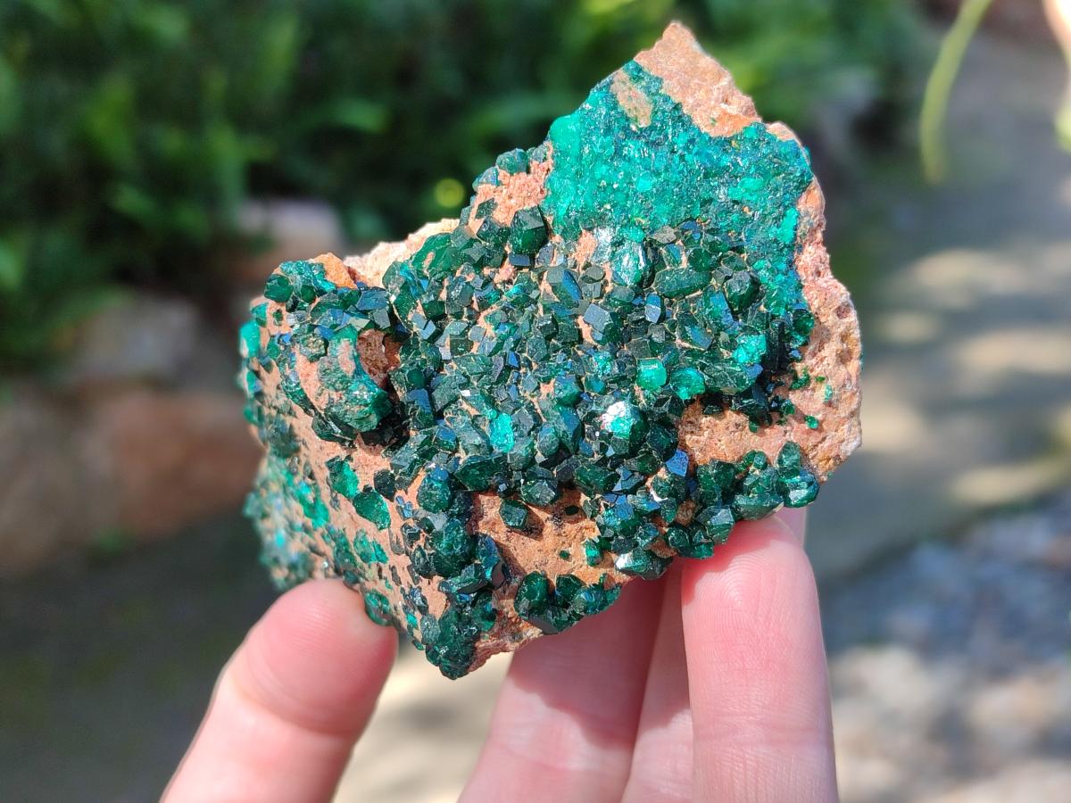 Natural Dioptase on Dolomite Specimens x 2 From Likasi, Congo - Toprock Gemstones and Minerals 