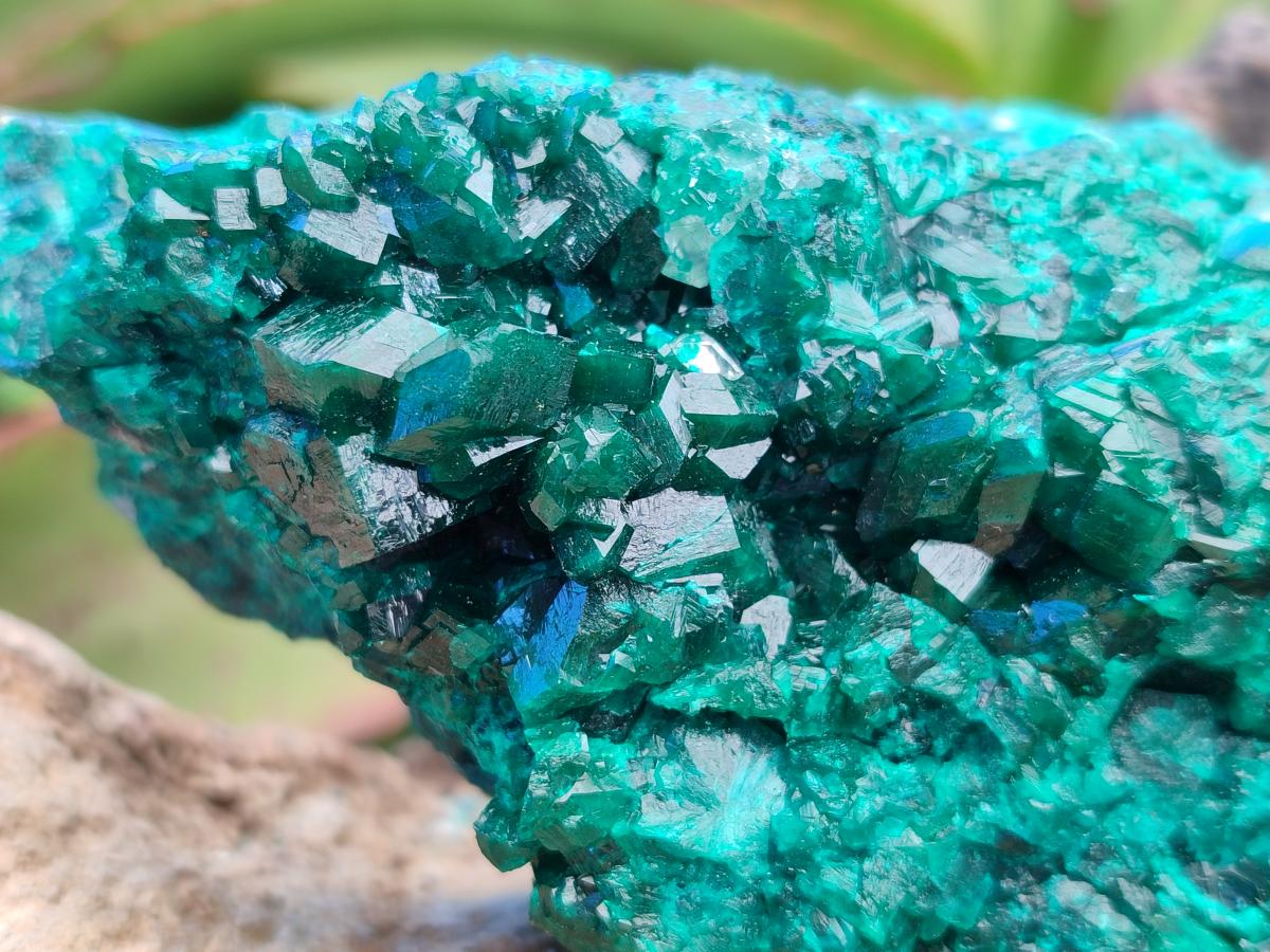 Natural Dioptase on Dolomite Specimens x 2 From Likasi, Congo - Toprock Gemstones and Minerals 