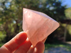 Polished Gemmy Rose Quartz Pyramids x 6 From Madagascar - Toprock Gemstones and Minerals 