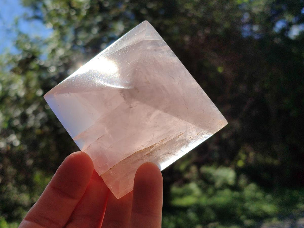 Polished Gemmy Rose Quartz Pyramids x 6 From Madagascar - Toprock Gemstones and Minerals 