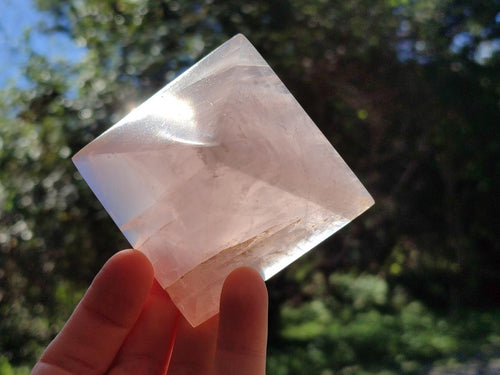 Polished Gemmy Rose Quartz Pyramids x 6 From Madagascar - Toprock Gemstones and Minerals 