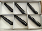 Polished Black Basalt Massage Wands x 6 From Madagascar - Toprock Gemstones and Minerals 