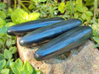 Polished Black Basalt Massage Wands x 6 From Madagascar - Toprock Gemstones and Minerals 