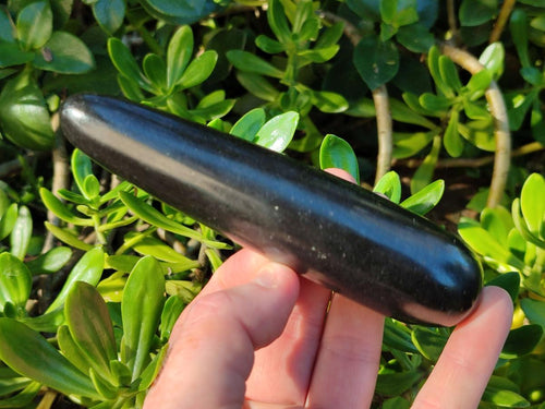 Polished Black Basalt Massage Wands x 6 From Madagascar - Toprock Gemstones and Minerals 