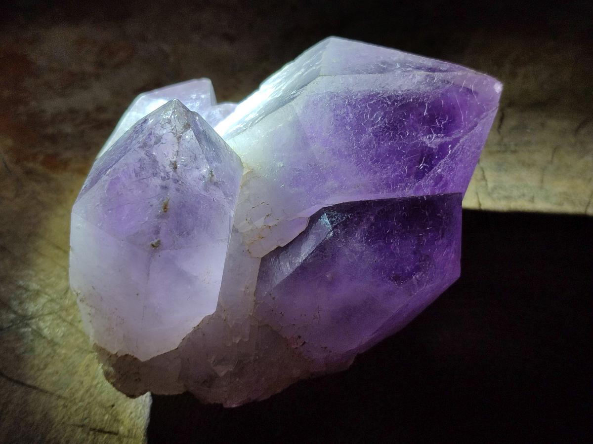 Natural Jacaranda Amethyst Crystal Clusters x 3 From Mumbwa, Zambia - Toprock Gemstones and Minerals 