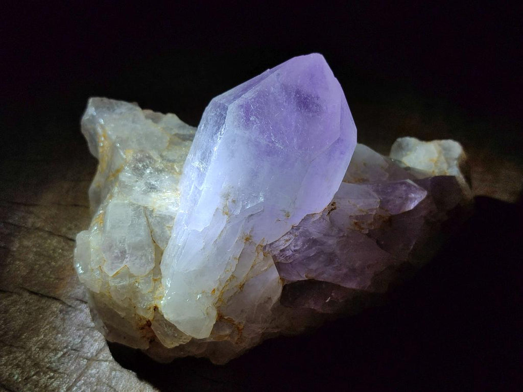 Natural Jacaranda Amethyst Crystal Clusters x 3 From Mumbwa, Zambia - Toprock Gemstones and Minerals 