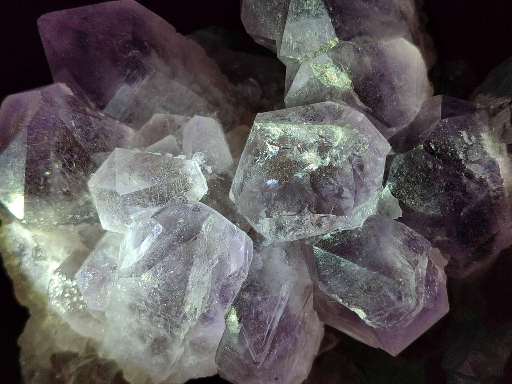 Natural Jacaranda Amethyst Crystal Clusters x 3 From Mumbwa, Zambia - Toprock Gemstones and Minerals 