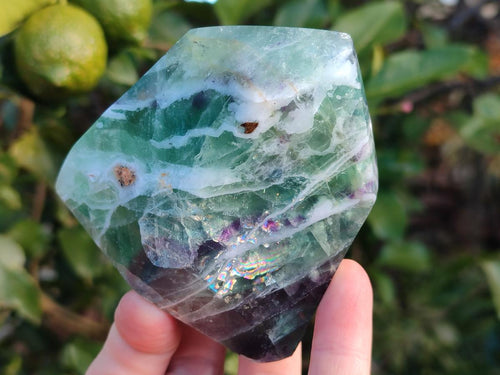 Polished Watermelon Fluorite Crystal Points x 2 From Uis, Namibia - Toprock Gemstones and Minerals 