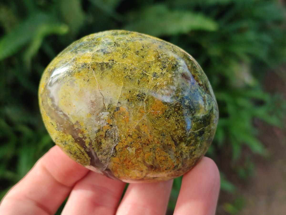 Polished Green Opal Palm Stones x 12 From Betroka, Madagascar - Toprock Gemstones and Minerals 