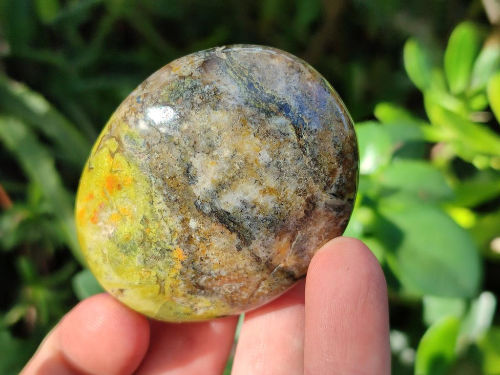 Polished Green Opal Palm Stones x 12 From Betroka, Madagascar - Toprock Gemstones and Minerals 