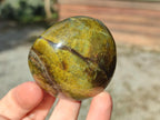 Polished Green Opal Palm Stones x 12 From Betroka, Madagascar - Toprock Gemstones and Minerals 