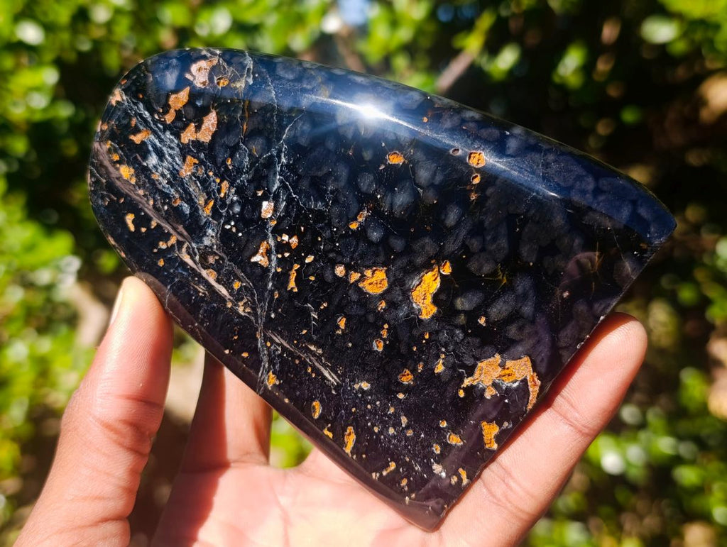 Polished Nellite Tigers Eye Standing Display Pieces x 3 From Prieska, South Africa - Toprock Gemstones and Minerals 