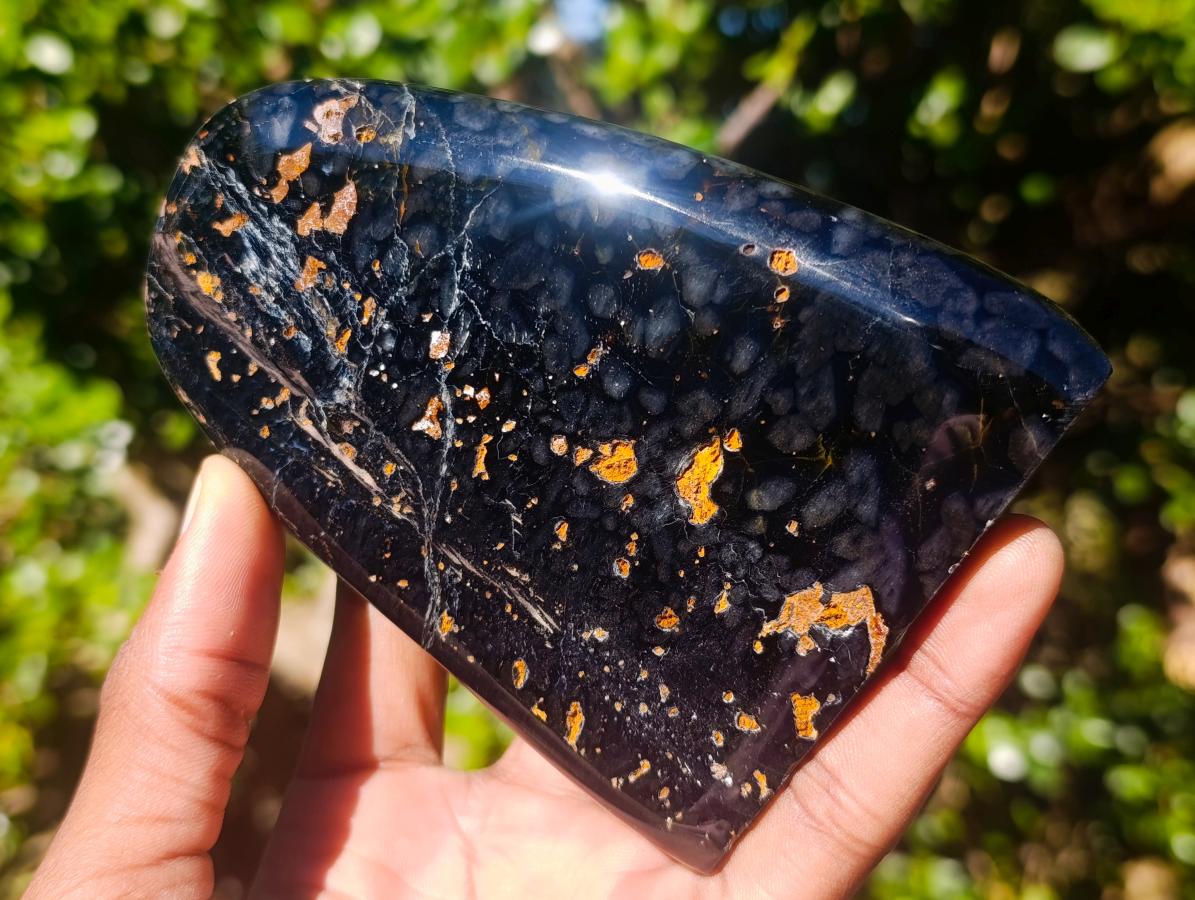 Polished Nellite Tigers Eye Standing Display Pieces x 3 From Prieska, South Africa - Toprock Gemstones and Minerals 