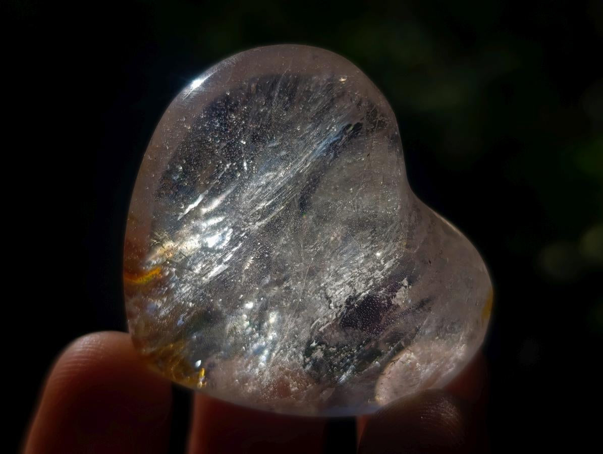Polished Clear Quartz and Smokey Quartz Hearts x 29 From Madagascar - Toprock Gemstones and Minerals 