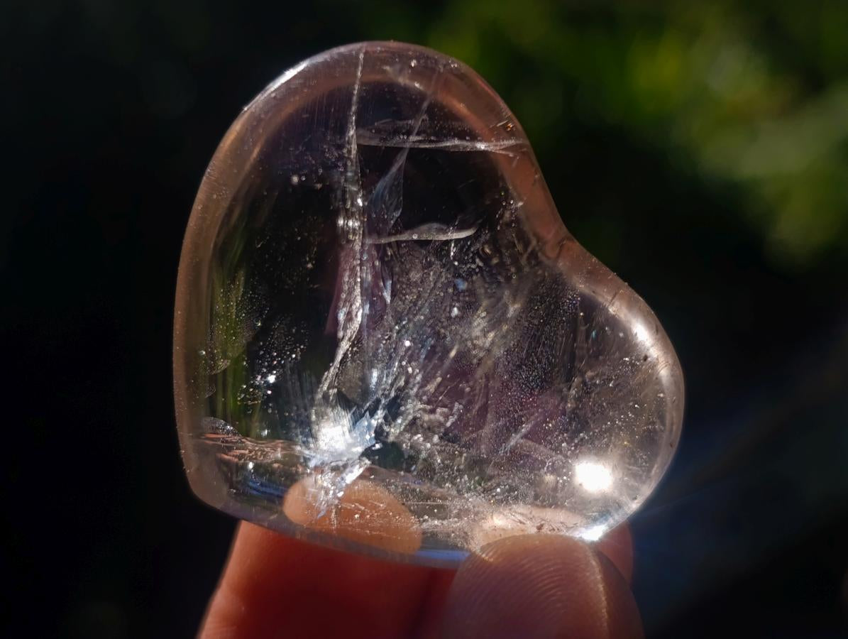 Polished Clear Quartz and Smokey Quartz Hearts x 29 From Madagascar - Toprock Gemstones and Minerals 