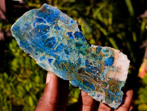 Polished Shattuckite Slices x 12 From Kaokoveld, Namibia - Toprock Gemstones and Minerals 