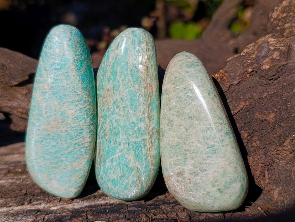 Polished Amazonite Free Forms x 24 From Zimbabwe - Toprock Gemstones and Minerals 