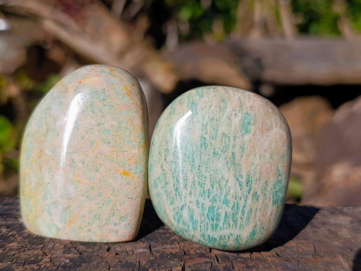 Polished Amazonite Free Forms x 24 From Zimbabwe - Toprock Gemstones and Minerals 