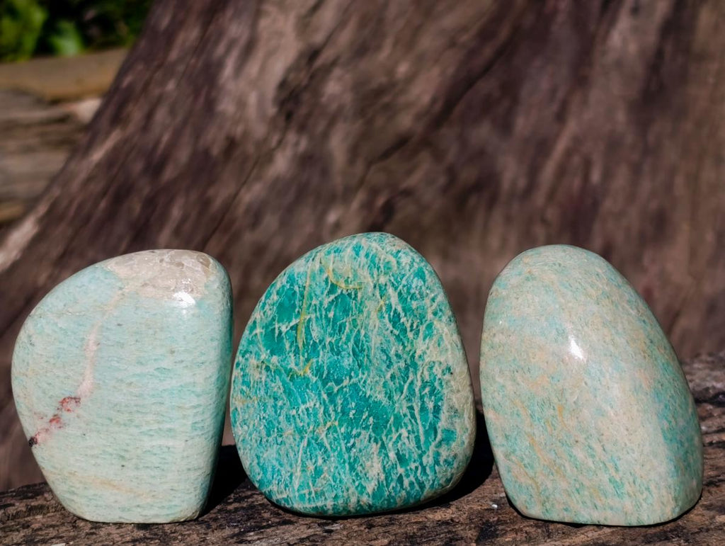 Polished Amazonite Free Forms x 24 From Zimbabwe - Toprock Gemstones and Minerals 