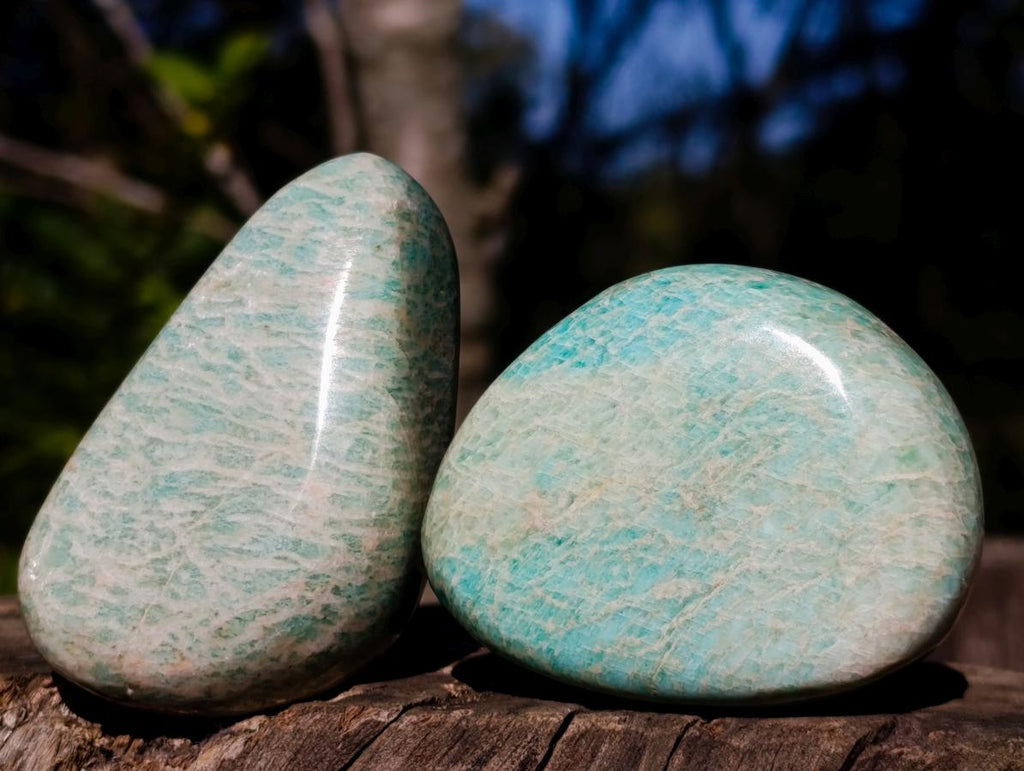 Polished Amazonite Free Forms x 24 From Zimbabwe - Toprock Gemstones and Minerals 