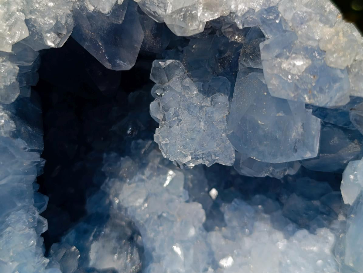 Natural Large Blue Celestite Geode Specimen x 1 From Sakoany, Madagascar - Toprock Gemstones and Minerals 