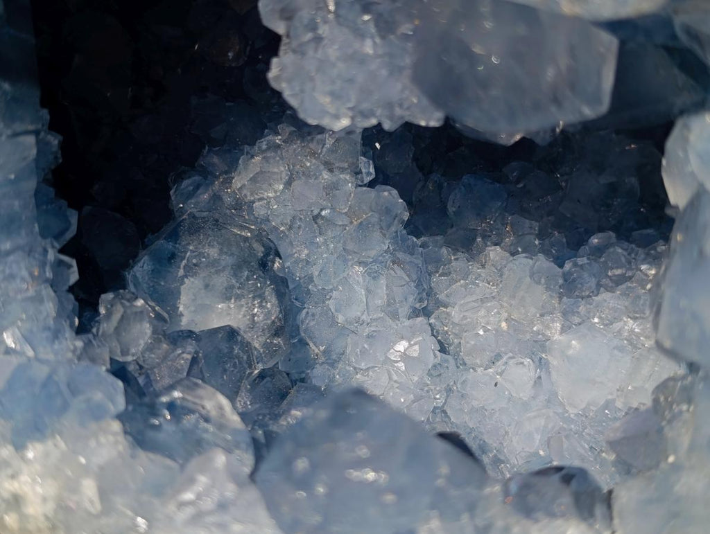 Natural Large Blue Celestite Geode Specimen x 1 From Sakoany, Madagascar - Toprock Gemstones and Minerals 