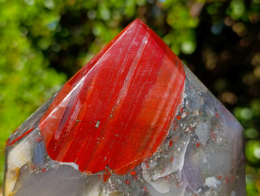 Polished Bloodstone Display Crystal Points x 2 From Swaziland - Toprock Gemstones and Minerals 
