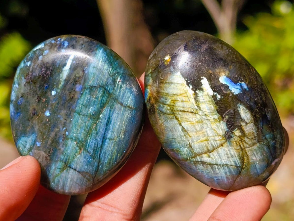 Polished Labradorite Palm Stones x 35 From Madagascar - Toprock Gemstones and Minerals 