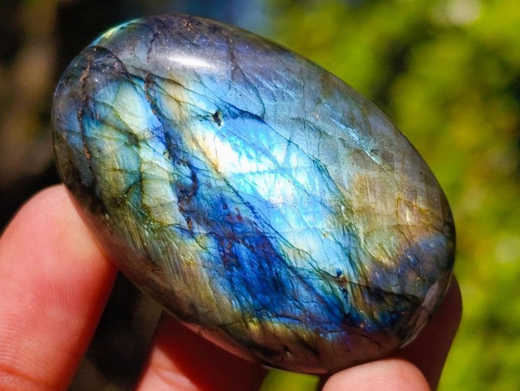 Polished Labradorite Palm Stones x 35 From Madagascar - Toprock Gemstones and Minerals 