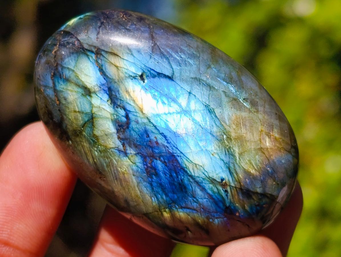 Polished Labradorite Palm Stones x 35 From Madagascar - Toprock Gemstones and Minerals 