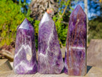 Polished Chevron Amethyst Display Crystals x 5 From Zambia - Toprock Gemstones and Minerals 