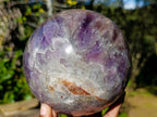 Polished Large Chevron Amethyst Sphere x 1 From Madagascar - Toprock Gemstones and Minerals 