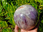 Polished Large Chevron Amethyst Sphere x 1 From Madagascar - Toprock Gemstones and Minerals 
