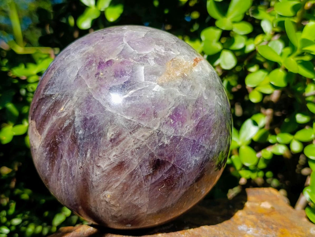 Polished Large Chevron Amethyst Sphere x 1 From Madagascar - Toprock Gemstones and Minerals 