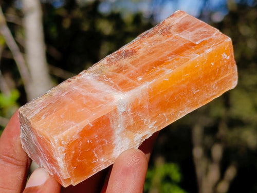 Natural Rhombohedral Sunset Orange Calcite Specimens x 12 From Spitzkop, Namibia - Toprock Gemstones and Minerals 
