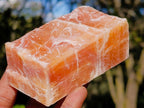 Natural Rhombohedral Sunset Orange Calcite Specimens x 12 From Spitzkop, Namibia - Toprock Gemstones and Minerals 
