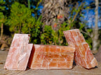 Natural Rhombohedral Sunset Orange Calcite Specimens x 12 From Spitzkop, Namibia - Toprock Gemstones and Minerals 